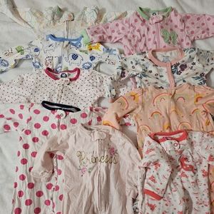 Baby Girl Newborn, 0-3 months sleeper outfit bundle